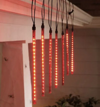 Haunted Living 7 ct LED Red Dripping String Lights Halloween 9 Ft (2 Set... - £28.39 GBP