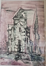 Original Watercolor Signed Painting &quot;Armenian Church&quot; - £76.81 GBP