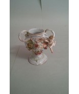 001B Antique Porcelain Vase Cherub Roses 2563 LI Cute - £27.93 GBP