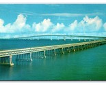 Chesapeake Bay Bridge Chesapeake Maryland MD UNP Chrome Postcard S10 - $1.93