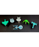 6 Vintage 90s Galoob Micro Machines Star Trek Ships with 5 Stands - £23.25 GBP