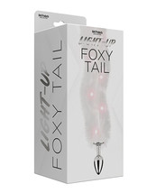 Foxy Tail Light Up Faux Fur Butt Plug - White - £13.65 GBP