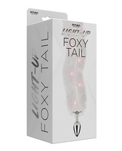 Foxy Tail Light Up Faux Fur Butt Plug - White - £12.98 GBP