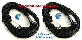 2 Pack 50ft XLR Microphone Audio Cable M-F Mic Amp Powered Speaker Wire ... - $33.24