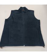 Woolrich Vest Men's Blue Sleeveless Full Zip Fleece Outdoors Pockets Siz... - $26.72