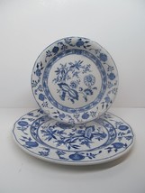 Wedgwood Etruria Blue Onion 10 1/2&quot; Dinner Plate And 7 3/4&quot; Onion Bowl READ DESC - £15.65 GBP