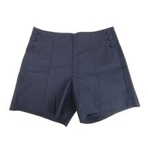 ECRU Shorts Rear Zip Up Blue Womans Size 4 Button Accents Business Casual - $18.99