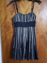 GUESS Dress Womens Size 3 Black Gold Adjustable Strap Mini Flare Cocktail Dress  - $14.85