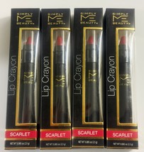 Simply Me Beauty Lip Crayons 7-Eleven SCARLET Lip Crayons LOT OF 4 - $4.94