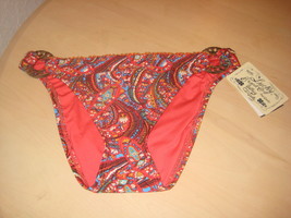 Lucky Brand Medium New Womens Red Multi Hipster Bikini Bottoms Swimsuit  - £43.14 GBP