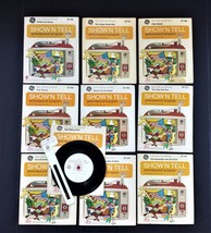 LOT vintage 10 SHOW N TELL RECORDS picture sound FAIRY TALES CARTOONS ge... - $47.03