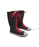 Disney Black White Polka Dot Minnie Mouse High Tops Girls Sz 6 Sneakers ... - $256.85 MXN
