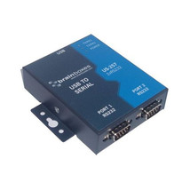 BRAINBOXES US-257 2PORT DB9 SER USB RS232 1MBD INDUSTRIAL CASING F/DESKTOP - $201.44