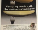 1987 Claussen Pickles Vintage Print Ad Advertisement pa6 - $7.91