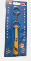 TAMPA BAY RAYS MINI BASEBALL BAT KEYCHAIN KEY RING WITH BOTTLE OPENER MLB - £6.33 GBP