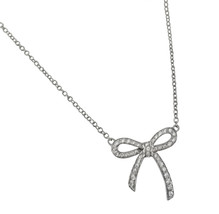 Tiffany&amp;Co. Platinum Diamond Mini Bow Pendant - £1,097.74 GBP