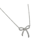 Tiffany&amp;Co. Platinum Diamond Mini Bow Pendant - £1,117.80 GBP