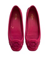 Women’s Michael Kors Fulton Faux Saffiano Leather Magenta Pink Moccasin ... - $52.97 CAD