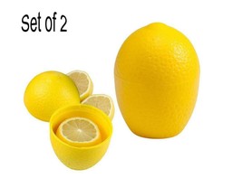Set of 2 Lemon and Lime Saver Refrigerator Kitchen Fruit Storage Box BPA Free - £7.06 GBP