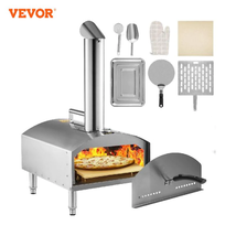 VEVOR 12&quot; Portable Pizza Oven Wood Fired Food Grade Stainless Steel for Outdoor - £250.37 GBP
