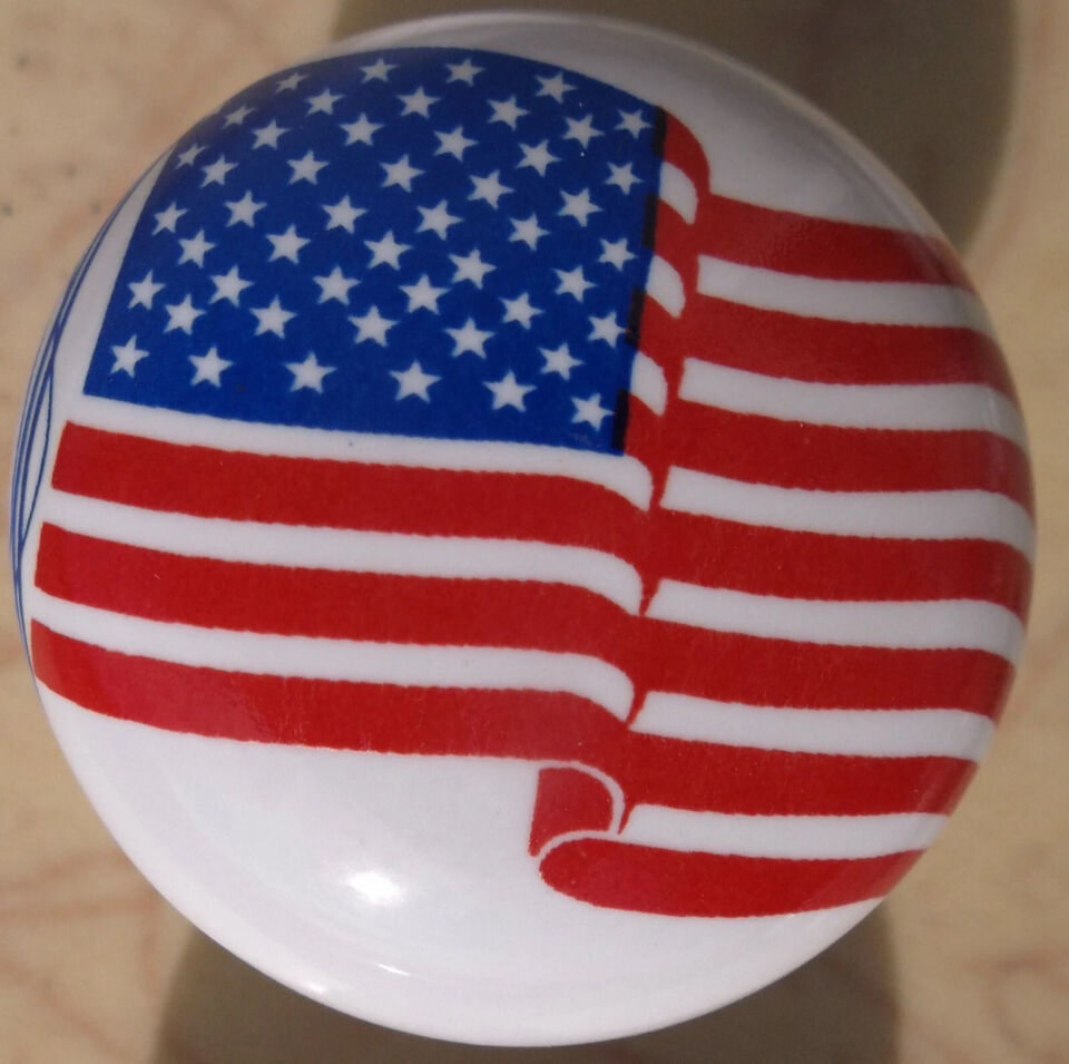 Cabinet Knobs Knob American Flag Patriotic - $4.95