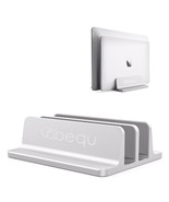 BEQU 2 Slots Vertical Laptop Stand/Holder, Heavy Duty Aluminum (Silver) - $28.78 CAD