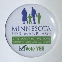 Minnesota For Marriage 2012 Political Campaign MN Pinback Button Pin 3” - $5.95