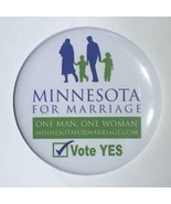 Minnesota For Marriage 2012 Political Campaign MN Pinback Button Pin 3” - £4.66 GBP