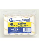 Premier 4&quot; Yellow Spiral Mini Roller Cover, 10 Pack, 84072 - €19,54 EUR