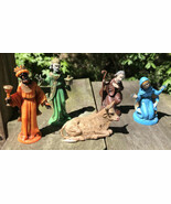 Vintage Italian Nativity Christmas Figures Made In Italy Lot of 5 cow + ... - $466.08 MXN