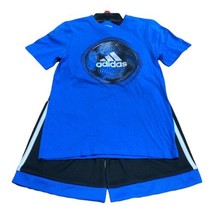 adidas Toddler Boys Short Sleeve Athletic T-Shirt And Shorts 2 PC Set 6 - £39.50 GBP