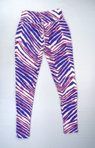 Buffalo Bills Zubaz Multicolor Zebra Print Leggings Women’s Size L Pants - £14.88 GBP
