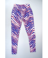 Buffalo Bills Zubaz Multicolor Zebra Print Leggings Women’s Size L Pants - £14.63 GBP