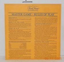 1981 Trivial Pursuit Master Game Replacement instructions - $5.12