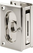 Prime Line Pocket Door Privacy Lock &amp; Pull 3-3/4&quot; tall Satin Nickel N 7367 PLPCI - £7.79 GBP