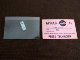 Original Apollo 11 1969 Kennedy Space Center Nbc Press Techician Launch Badge - £949.62 GBP