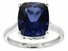 925 Silver Natural Certified 9.25 Ct Blue Sapphire Handmade Solitaire Ring - £43.57 GBP