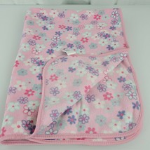 Gymboree Blanket Fun Floral Girls Pink Fleece Purple White Flowers Vinta... - £30.95 GBP