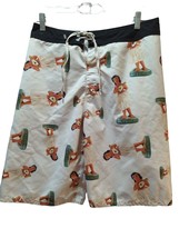 Vans Mens 30 swim trunks board shorts Aloha Hawaiian hula girls beige black - £13.23 GBP