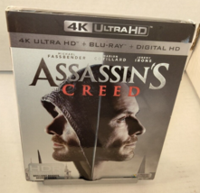 Assassin&#39;s Creed (4K+Blu-ray) w/Collector Slipcover-NEW-Shipping with Tracking - £16.63 GBP