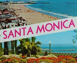 1963 Beach Clubs Homes Santa Monica CA Vintage Postcard Beach Coast Swim... - £19.03 GBP