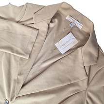Ivory Love Women&#39;s Jacket Size Large Solid Tan Business Casual Work Office - £21.80 GBP