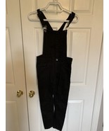 Black Denim Overall Jumpsuit Size 25 Women Suspenders Distressed Forever 21 - £18.95 GBP
