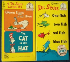 2 Dr. Seuss Favorites Green Eggs And Ham &amp; The Cat In The Hat &amp; one fish two VHS - £15.48 GBP