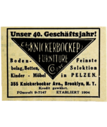 1945 WW2 German-USA Advertisement Knickerbocker Furniture Brooklyn NYC C94A - $34.45 CAD
