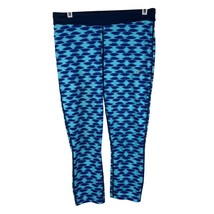 Nike Womens Dri-Fit Printed Relay Cropped Leggings Blue Patterned Size M... - $18.50