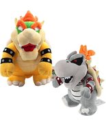 Bowser King and Gray Dry Bone Bowser plush doll set approx 10&quot; 2pcs - $39.99