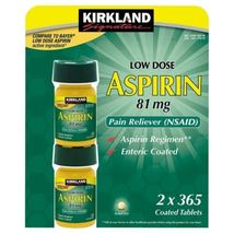 Kirkland Signature Low Dose Aspirin 81mg 365 Count 2 Pack - £23.97 GBP
