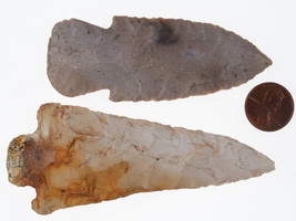 2 Large Native American Spear Points - $427.93