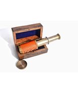 Brass Nautical 6&quot; inch Handheld Telescope with Handcrafted Wooden Box | ... - $17.63